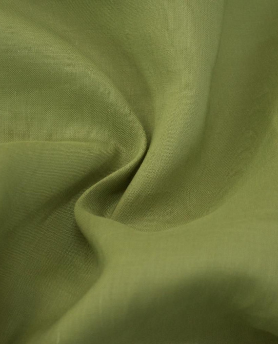 Ткань Лен Рубашечный 0753 цвет зеленый картинка