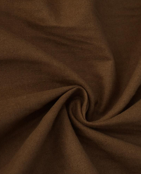 Ткань Лен Костюмный 0754 цвет коричневый картинка