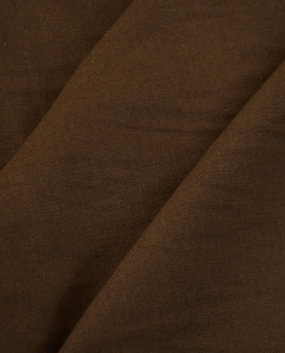 Ткань Лен Костюмный 0754 цвет коричневый картинка 1