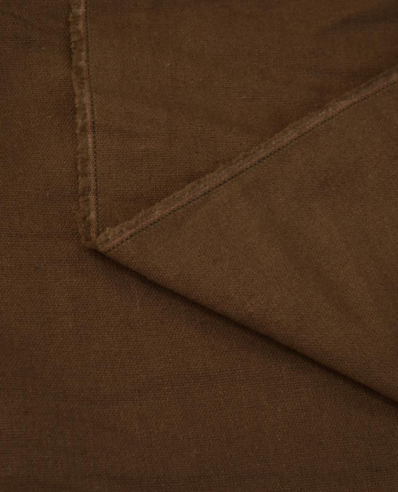 Ткань Лен Костюмный 0754 цвет коричневый картинка 2