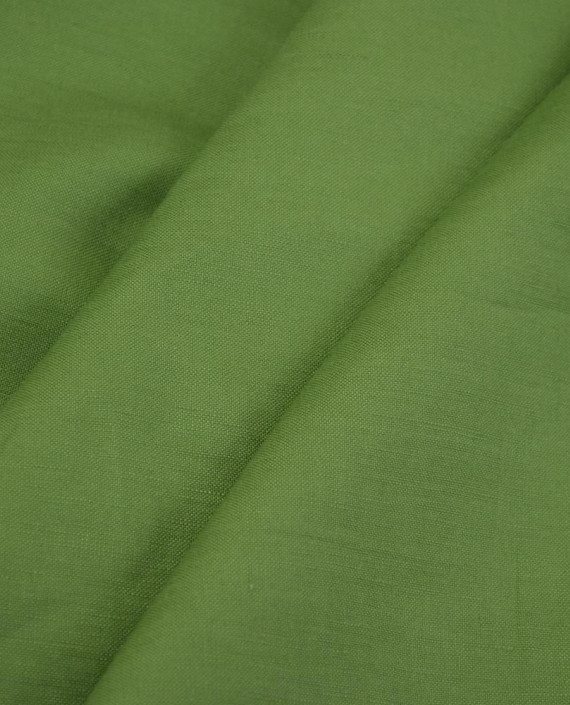 Ткань Лен Костюмный 0760 цвет зеленый картинка 1