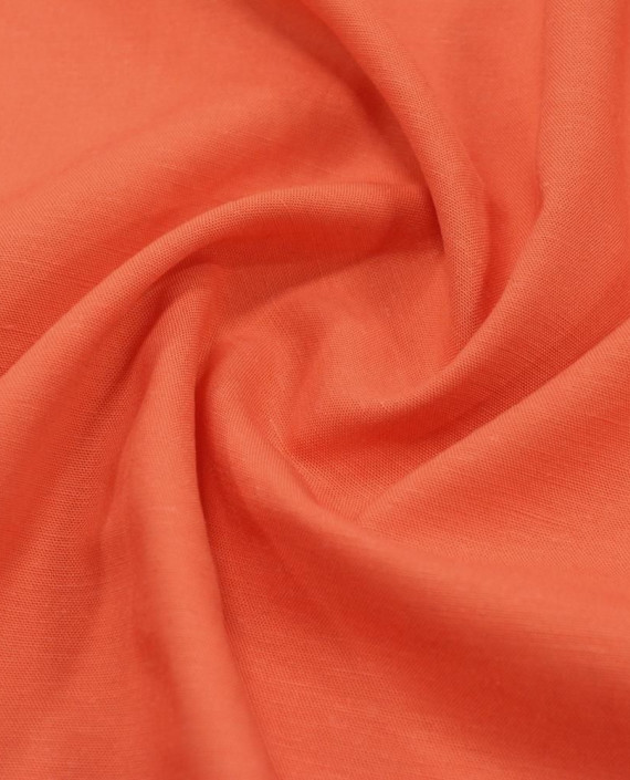 Последний отрез-1.2м Лён Костюмный  10829 цвет оранжевый картинка