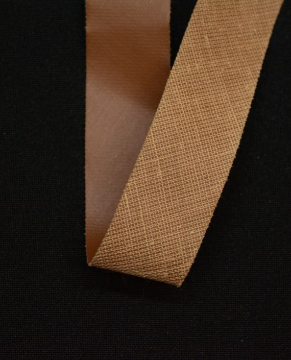 Лента отделочная (косая бейка) кожзам 20 мм 0794 цвет коричневый картинка 2
