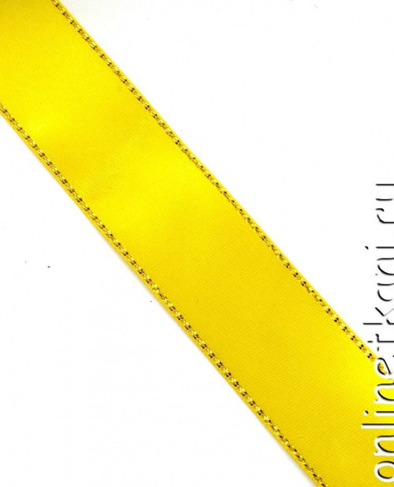 Лента атласная 0130 цвет желтый картинка 1