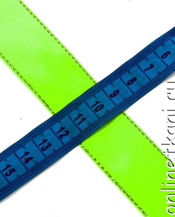 Лента атласная 0129 цвет зеленый картинка 2