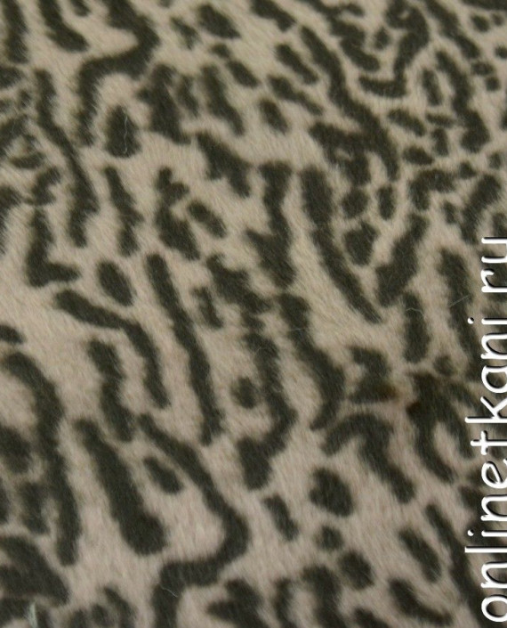 Ткань Искусственный мех 0231 цвет хаки леопардовый картинка