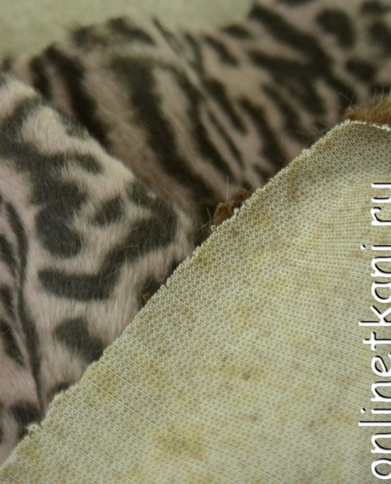 Ткань Искусственный мех 0231 цвет хаки леопардовый картинка 3