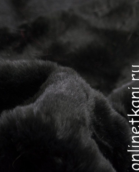 Ткань Искусственный мех 0246 цвет черный картинка 1