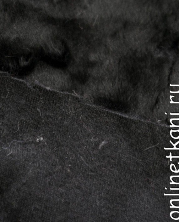 Ткань Искусственный мех 0246 цвет черный картинка 2