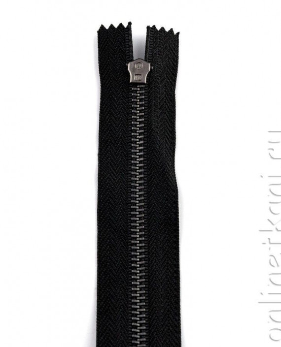 Молния джинсовая металл 18 см 18011 цвет черный картинка 2