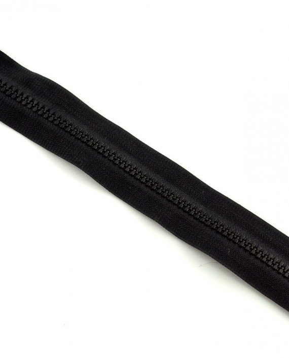 Молния 22 см пластик, неразъемная, декоративная 0720 цвет черный картинка 2