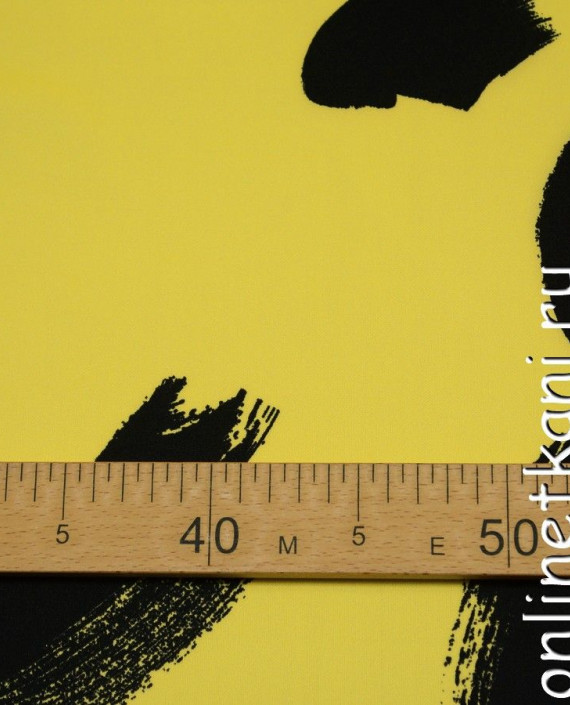 Ткань Неопрен 001 цвет желтый абстрактный картинка 2