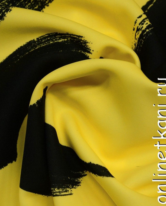 Ткань Неопрен 001 цвет желтый абстрактный картинка