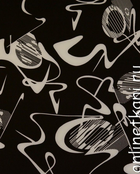 Ткань Неопрен 019 цвет черный абстрактный картинка