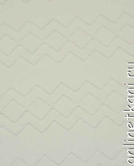 Ткань Неопрен 064 цвет белый геометрический картинка