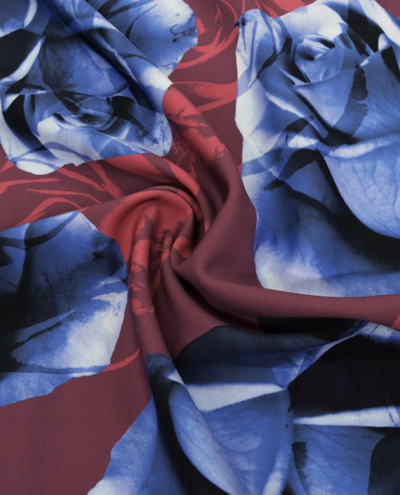 Ткань Неопрен 126 цвет бордовый цветочный картинка