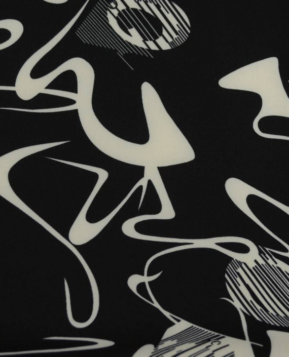 Ткань Неопрен Принтованный 131 цвет черный абстрактный картинка
