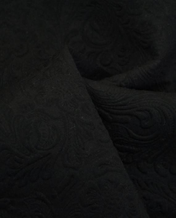 Ткань Неопрен Жаккард Барельеф 200 цвет черный картинка