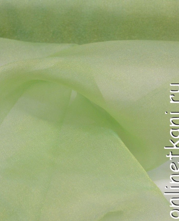 Ткань Органза 032 цвет зеленый картинка 2