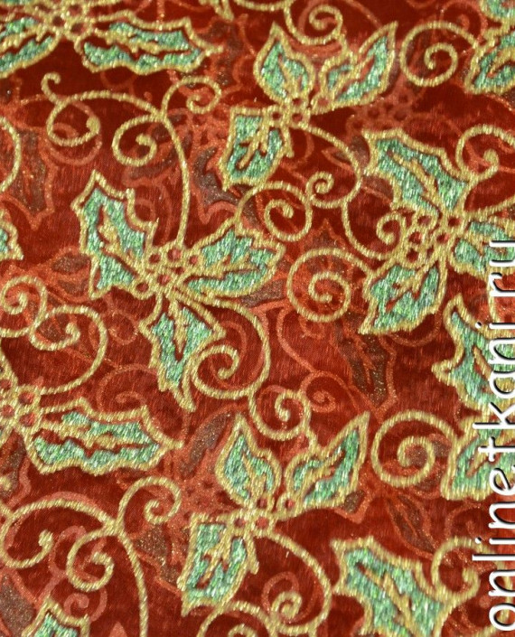 Ткань Органза 046 цвет красный абстрактный картинка 2