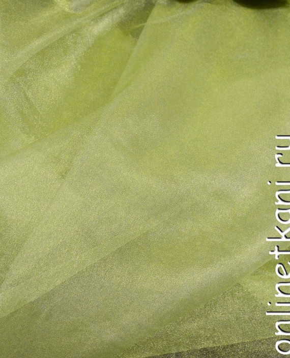 Ткань Органза 071 цвет зеленый картинка 2