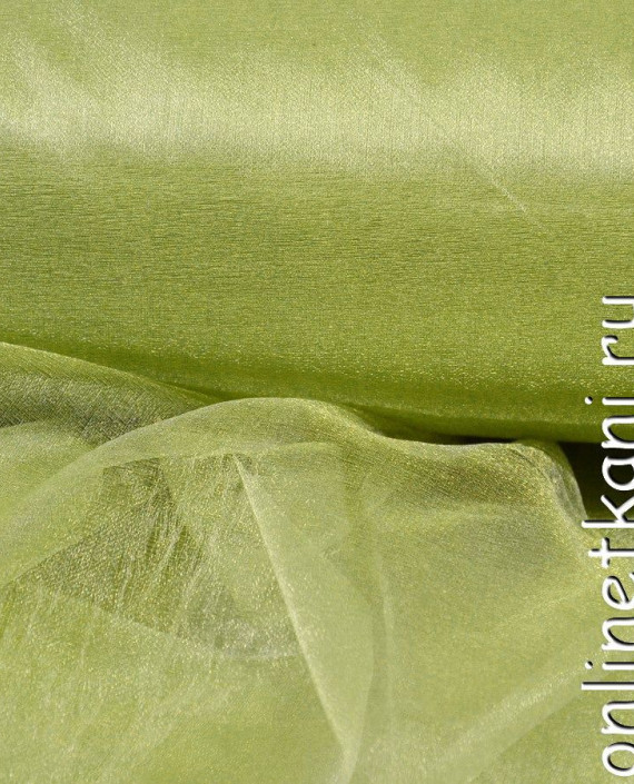 Ткань Органза 071 цвет зеленый картинка