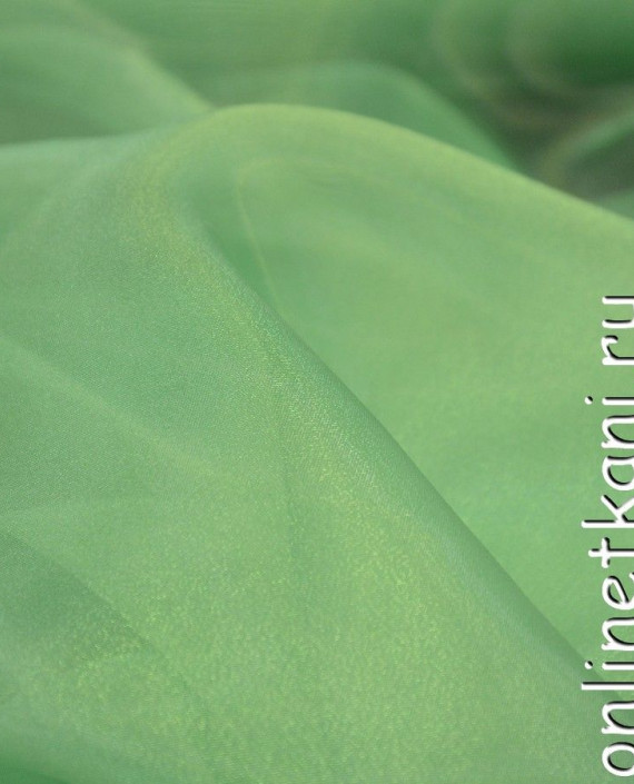Ткань Органза 080 цвет зеленый картинка 2