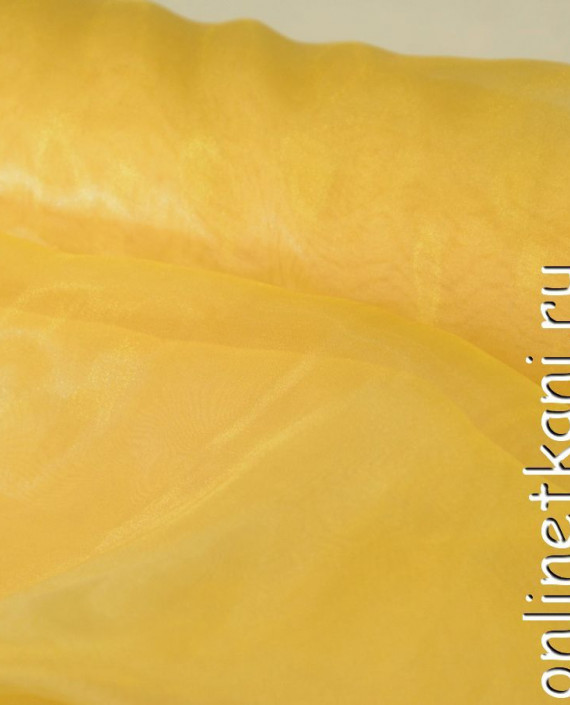 Ткань Органза "Мидика" 090 цвет желтый картинка 1
