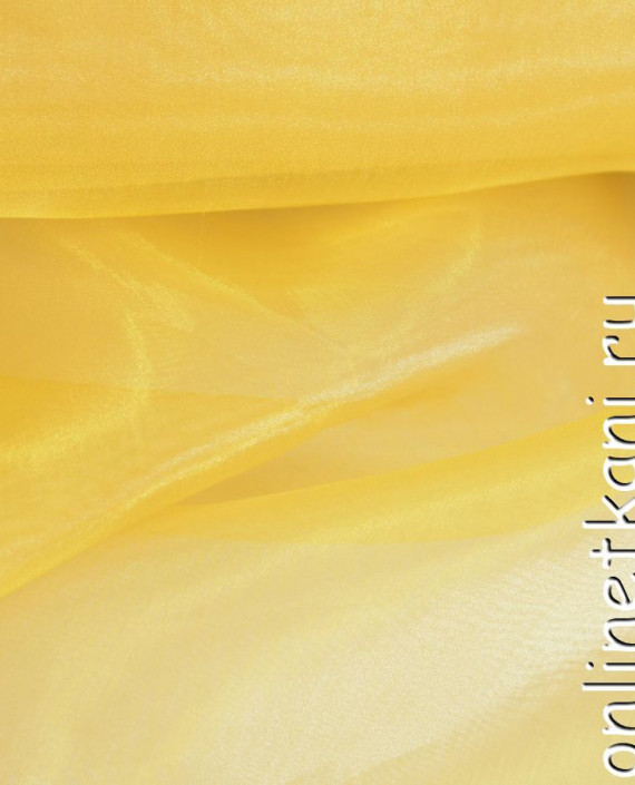 Ткань Органза "Мидика" 090 цвет желтый картинка 2