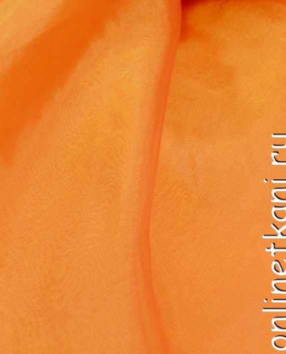 Ткань Органза "Малилан" 092 цвет оранжевый картинка 1