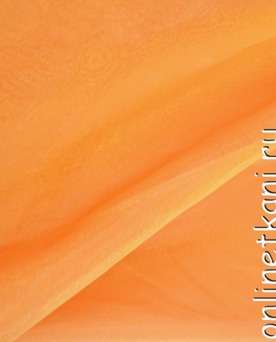 Ткань Органза "Малилан" 092 цвет оранжевый картинка 2