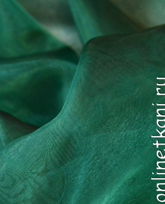 Ткань Органза "Намжу" 096 цвет зеленый картинка 1