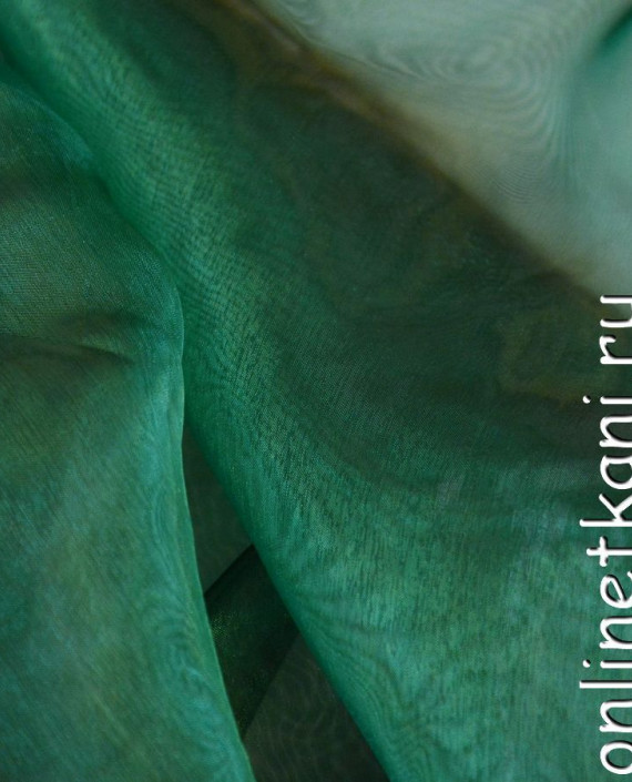 Ткань Органза "Намжу" 096 цвет зеленый картинка 2