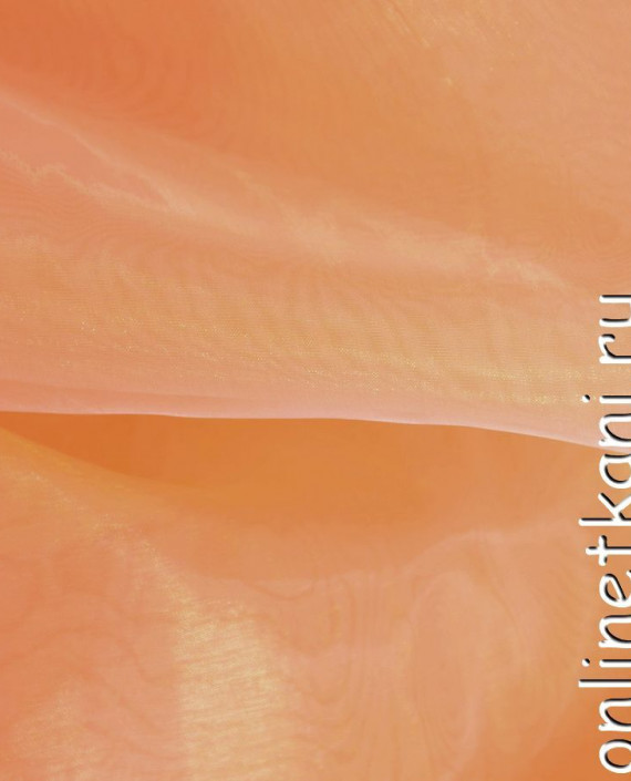 Ткань Органза "Нима" 097 цвет оранжевый картинка 2