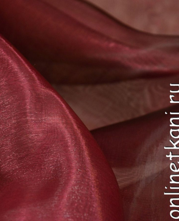Ткань Органза "Намодин" 101 цвет бордовый картинка 2