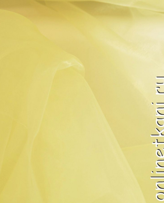 Ткань Органза "Падайн" 102 цвет желтый картинка 1