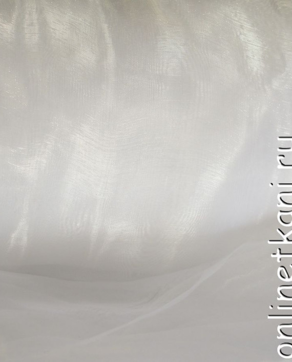 Ткань Органза "Динка" 108 цвет белый картинка 2