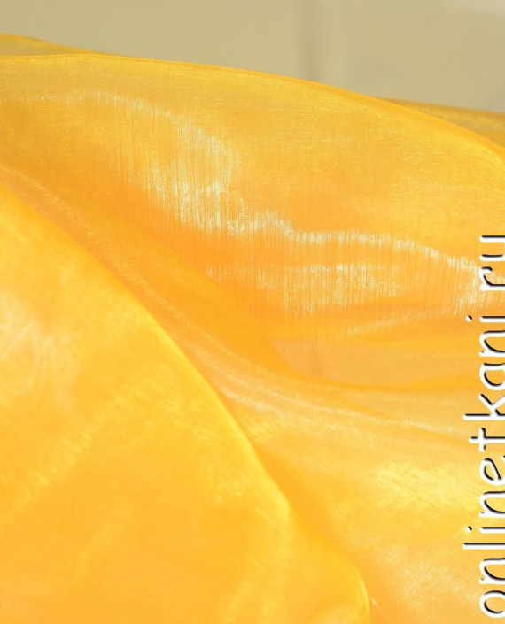 Ткань Органза "Дунсо" 114 цвет желтый картинка 1
