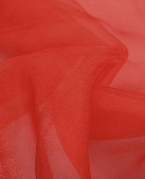Ткань Органза Снежок 127 цвет красный картинка