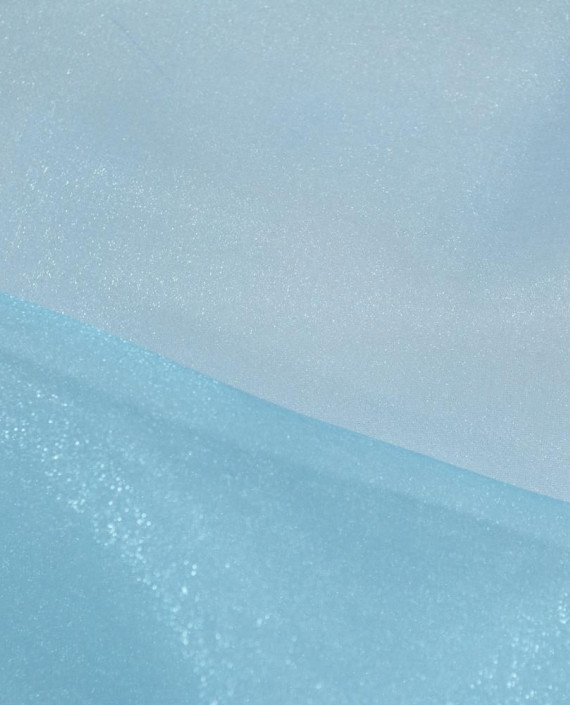 Последний отрез 4м Органза снежок 1145 цвет голубой картинка 1