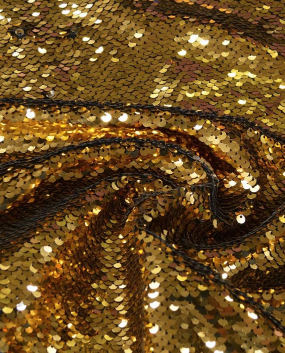 Ткань Пайетки двухсторонние "Золото-Серебро" 0003 цвет разноцветный картинка