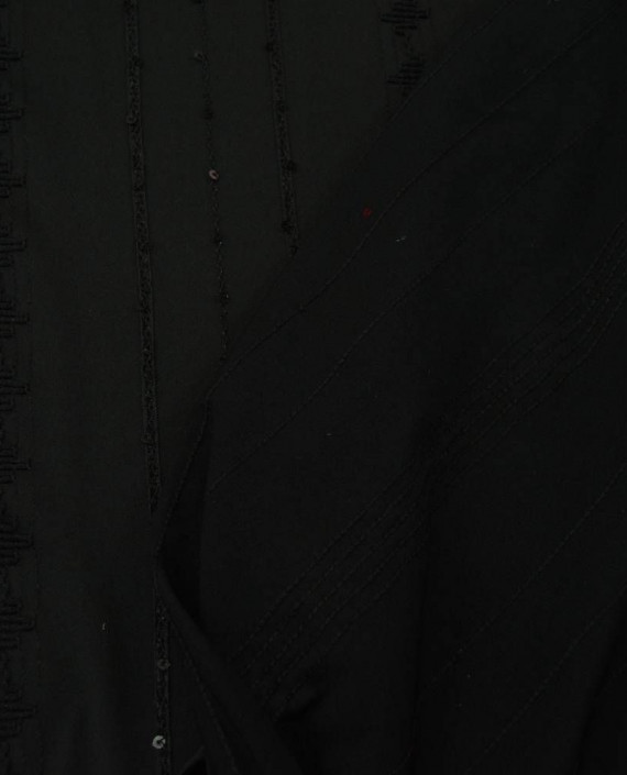 Ткань Трикотаж с пайетками 0011 цвет черный картинка 1