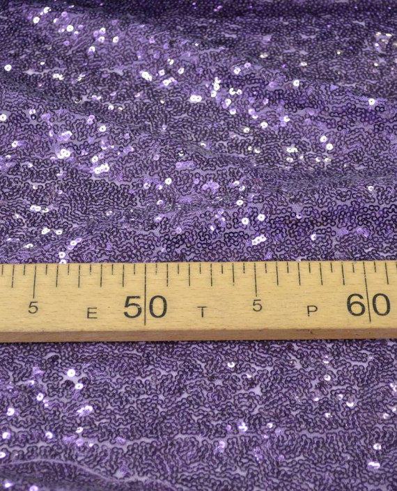 Ткань Сетка с пайетками 0017 цвет фиолетовый картинка 1