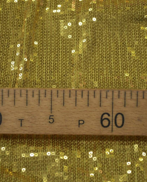Ткань Трикотаж с пайетками 0018 цвет золотой картинка 2