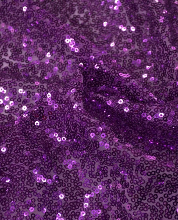 Ткань Сетка с пайетками 0022 цвет фиолетовый картинка