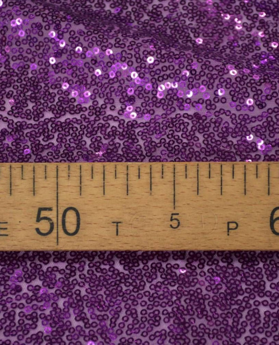 Ткань Сетка с пайетками 0022 цвет фиолетовый картинка 1