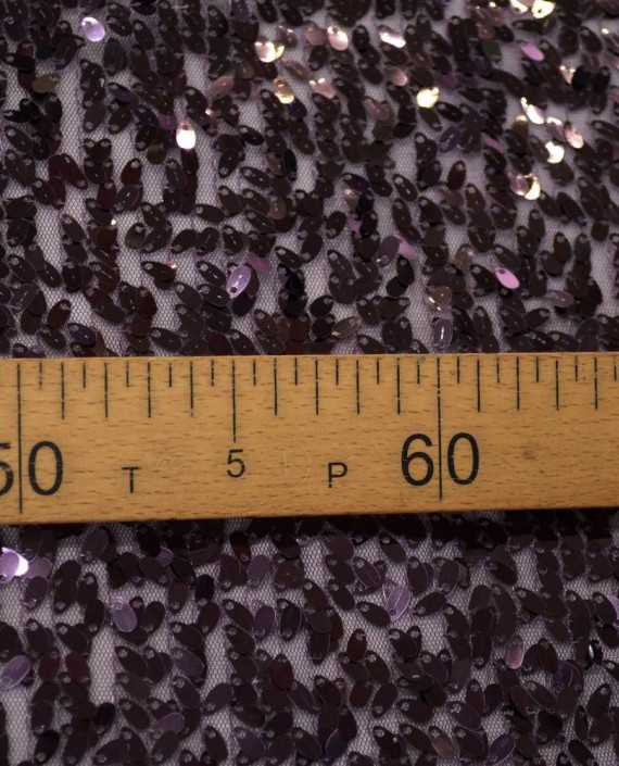 Ткань Сетка с пайетками 0026 цвет фиолетовый картинка 1