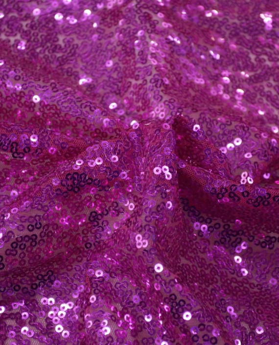 Ткань Сетка с пайетками 0033 цвет малиновый картинка