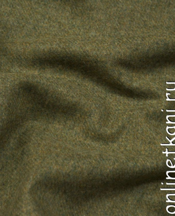 Ткань Пальтово-костюмная 1087 цвет хаки картинка