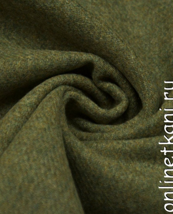 Ткань Пальтово-костюмная 1087 цвет хаки картинка 1